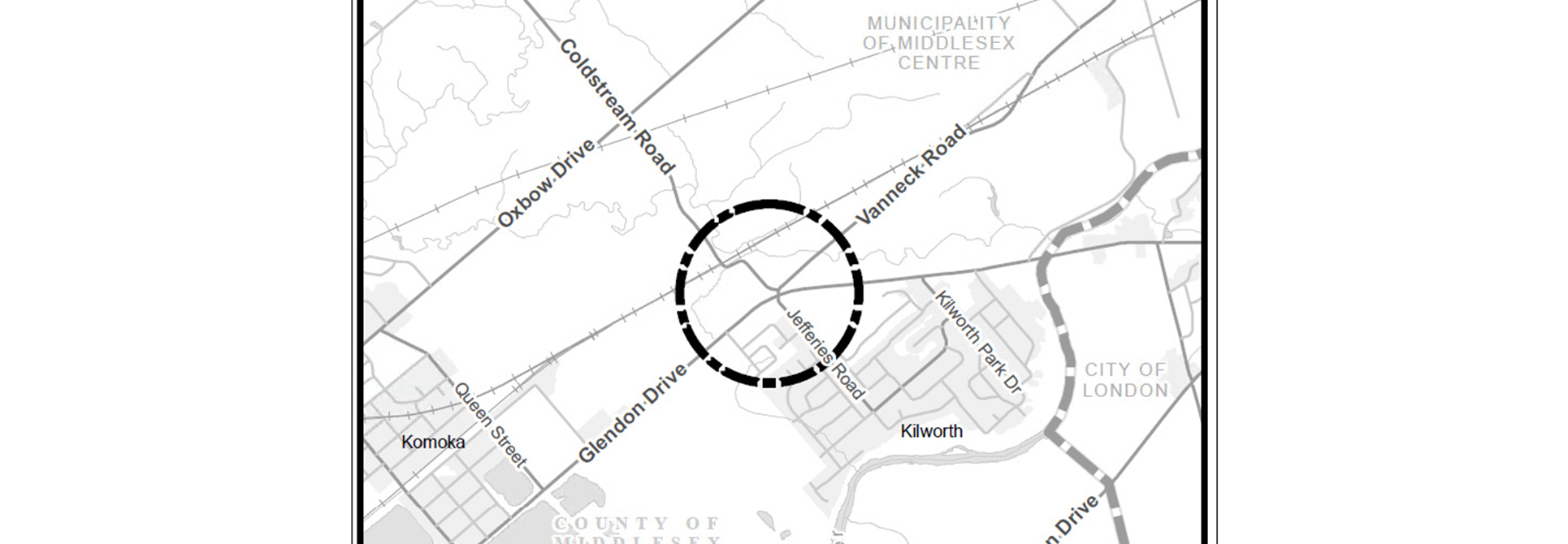 map - glendon dr roundabout