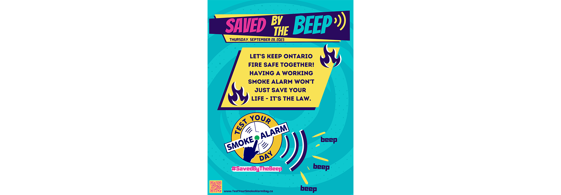 Test Your Smoke Alarm Day - Saved by the Beep Test Your Smoke Alarm Day poster 2023