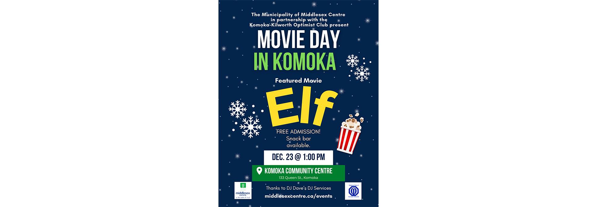 Elf Movie Day in Komoka